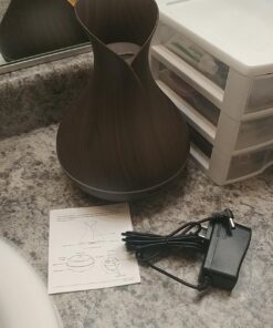 OliveTech Aroma Essential Oil Diffuser, 400ml Ultrasonic Cool Mist Humidifier with Waterless Auto Shut-Off and Cleaning Kit for Home, Yoga, Office, Spa, Bedroom, Baby Room - Wood Grain A-dark Wood 83 71DpwFfUBeL