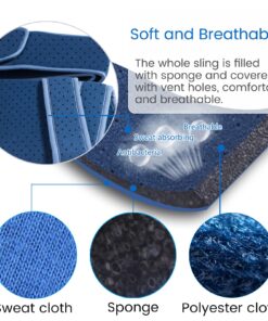 Velpeau Arm Sling Shoulder Immobilizer - Can Be Used During Sleep - Rotator Cuff Support Brace - Adjustable Medical Sling for Broken & Fractured Bones, Dislocation, Sprains, Strains & Tears (Large) Large (Pack of 1) 19 71Dq5rXiqBL