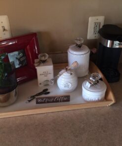 Mud Pie Honey Pot Serving Set, 4x3, White 39 71DqRafyklL