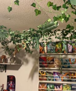 JPSOR 24pcs Fake Leaves Artificial Ivy Garland Greenery Vines for Bedroom Decor Aesthetic Silk Ivy Vines for Room Wall Home Decoration 24pcs of vines 43 71DrFaRYkL