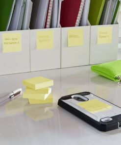 Post-it Super Sticky Notes, 2x2 in, 8 Pads, 2x the Sticking Power, Canary Yellow, Recyclable (622-8SSCY) 17 71DrNhzekL