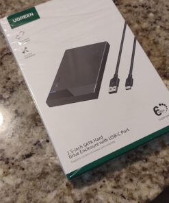 UGREEN 2.5" Hard Drive Enclosure USB C 3.1 Gen 2 to SATA III 6Gbps for SSD HDD 9.5 7mm External Hard Drive Disk Case with UASP Compatible with WD Seagate Toshiba Samsung Hitachi PS4 Xbox Router 31 71DrWFPnQeL