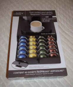 Nifty Vertuoline Rolling Coffee Pod Drawer – Satin Black Finish, 40 Pod Capsule Holder, Compact Under Coffee Pot Storage, Office or Home Kitchen Counter Organizer Satin Black Finish | 40 Pod Capsule Holder 44 71Ds5sFOMGL