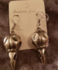RechicGu Crow Viking Odin Bird Raven Skull Dangle Earrings Skeleton Death Devil Goth Punk Emo Steampunk Vintage Silver 29 71Ds63OlGKL