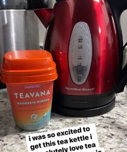 Hamilton Beach Electric Tea Kettle, Water Boiler & Heater, 1.7 Liter, Cordless Serving, 1500 Watts for Fast Boiling, Auto-Shutoff and Boil-Dry Protection, Red (40885) 1.7 L 35 71Ds94SICL