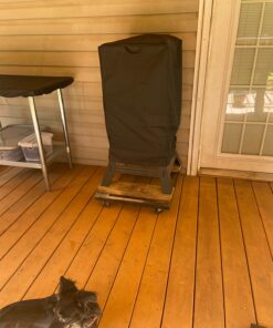 Unicook 30 Inch Electric Smoker Cover for Masterbuilt, Heavy Duty Waterproof Smoker Grill Cover, Fade and UV Resistant Square Vertical Smoker Cover, Durable and Convenient, 18"W x 17"D x 33"H 18”W x 17”D x 33”H 30 71DsoLIv5XL