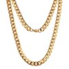 Men Gold Necklace Chain, Gold Plated Figaro Chain Link, Stainless Steel 8mm Wide Curb Hip Hop Chian Necklace 24Inch 47 71DspfJku7L