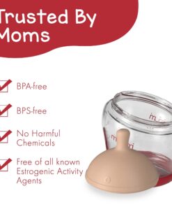 mimijumi Baby Bottle Set - Get Going Anti-Colic Bottles for Newborns - Baby Breastfeeding Bottles - 4 Oz and 8 Oz Baby Bottles - Lighter - 0-12M 9 71DtCxzlPfL