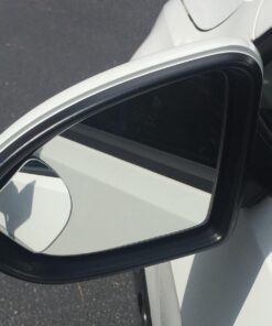 Fan Shape 360 Degree Rotate Sway Adjustabe Blind Spot Mirrors, Ampper HD Glass Convex (Low Curvature) Frameless Stick On Lens (Pack of 2) Pack of 2 37 71DtMkSxqiL