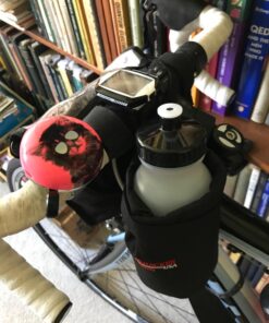 Bushwhacker Shasta Black - Insulated Bike Water Bottle Holder w/ 20 oz. BPA Free Bottle - Two Point Bicycle Frame & Handlebar Attachment w/Belt Loop No Screws Hardware Required Cycling 24 71DtmGh1ppL