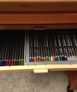 U.S. Art Supply 4 Drawer Wood Artist Supply Storage Box - Pastels, Pencils, Pens, Markers, Brushes 48 71Dv0qSDsaL