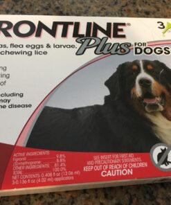 FRONTLINE Plus Flea and Tick Treatment for X-Large Dogs Up to 89 to 132 lbs., 3 Treatments 3 Count 33 71DvJpk1ZmL
