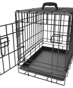 Dog Crates for Small Dogs - Dog Crate 20" Pet Cage Single-Door Best for Puppy & Kitten Pets - Wire Metal Kennel Cages with Tray - in-Door Foldable & Portable for Animal Out-Door Travel 20.0"L x 13.0"W x 16.0"H 24 71DvLm CbL 2