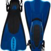 Short Adjustable Fins - Snorkeling Versatile Open Heel to use also Barefoot - PALAU SAF made in Italy by Cressi: quality since 1946 X-Small/Small blue 21 71DvaCaE5qL