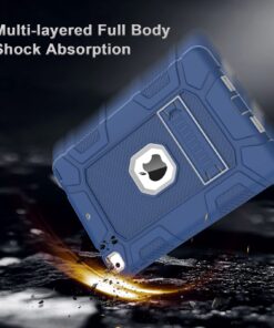 Rantice iPad 6th Generation Cases, iPad 5th Generation Case, iPad Air 2 Case, iPad 9.7 Case, Shockproof Rugged Drop Protection Cover Built with Kickstand for iPad 9.7'' A1893/A1954/A1822/A1823 Navy Blue+Gray 17 71DvbDjuEaL