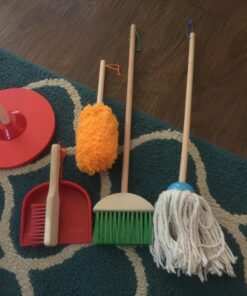 Melissa & Doug Dust! Sweep! Mop! 6-Piece Pretend Play Cleaning Set - Broom, Duster, Kid-Sized Cleaning Toys For Boys and For Girls 45 71DvriWNQSL