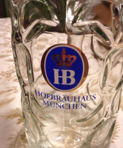 1 Liter HB "Hofbrauhaus Munchen" Dimpled Glass Beer Stein 32 71Dw0jAbML