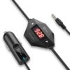 JETech Wireless FM Transmitter Radio Car Kit for Smart Phones Bundle with 3.5mm Audio Plug and Car Charger (Black) Black