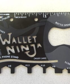 Wallet Ninja Multitool Card – 18 in 1 Credit Card Multi-Tool (Bottle Opener, Can Opener, Screwdrivers, Phone Stand & More) – Black 34 71DxFHMnSkL
