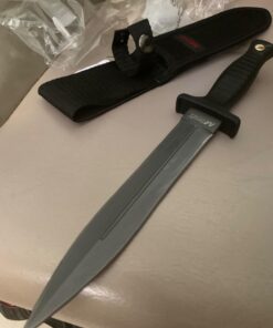 MTECH USA MT-20-77GY Double-Edged Fixed Blade Knife with Black Handle, Grey, 11.25-Inch 33 71DxK1pVwlL