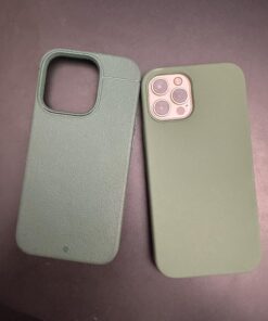 JTWIE [5 in 1 for iPhone 12 Phone Case/iPhone 12 Pro Phone Case with Screen Protector and Camera Lens Protector, Liquid Silicone Phone Case for iPhone 12 Pro (Alpine Green)… Alpine Green 39 71Dxbp8mQ0L