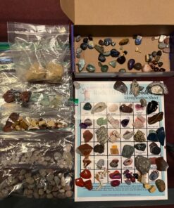 DANCING BEAR Rock, Mineral & Geodes Treasure Hunt Activity Kit (200 Pc Set) Real Shark Teeth Fossils, ID Sheet & Rock Book, STEM Rock, Mineral & Geodes Collection 73 71Dxnt7nZqL