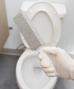 PUMIE Toilet Bowl Ring Remover, TBR-6, Grey Pumice Stone with Handle, Removes Unsightly Stains from Toilets, Sinks, Tubs, Showers, Pools, Safe for Porcelain, 1 Pack 1 Count (Pack of 1) 43 71DyZ35cYrL