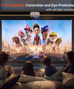 Mini Projector, VOPLLS 1080P Full HD Supported Video Projector, Portable Outdoor Home Theater Movie Projector, 50% Zoom, Compatible with HDMI, USB, AV, Smartphone/Tablet/Laptop/PC/TV Box A-Mini projector 25 71DyarMuVqL