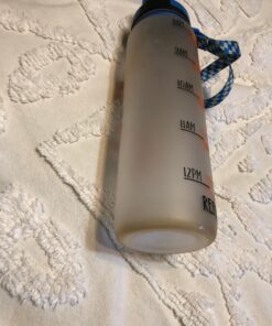 LEADO 32oz 1Liter Motivational Tracking Water Bottle with Times to Drink - for Fox Sake Drink Your Effing Water - Funny Birthday, Christmas Gifts for Women, Best Friend, Mom, Sister, Coworker Blue / White 33 71DyhywlSL