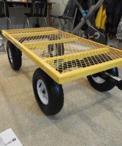 Gorilla Carts Heavy-Duty Steel Utility Cart with Removable Sides and 13" Tires, 1200-lbs. Capacity, Yellow 43 71DyiEeqQ L