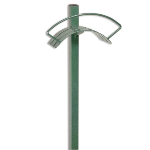 Yard Butler Hanger for Tidy No Kink Garden Storage – HC-2 Yard Butler Heavy Duty Metal Free Standing In-Ground Outdoor Hose Hang, green