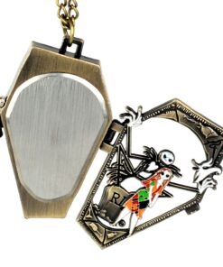 Ddjbdb Quartz Pocket Watch with Necklace Chain, Hollow Nightmare Christmas Design Mens Pocket Watches,Gift for Kids Men Boys Son Grandson with Box Black… Bronze 7 71Dz2VwjZ5L