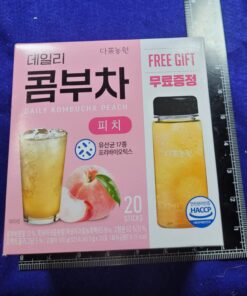 Garden Kombucha Tea, Powder 5g x 20 Sachets (100g/3.52oz) Probiotics, Prebiotics, Sugar Free, Black Tea, Healthy Drink with Bottle (FREE BOTTLE SHAKER) (Peach) Peach 37 71Dz8eyWJ4L