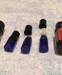 Vivaplex, 12, Cobalt Blue, 3 ml Glass Roll-on Bottles with Stainless Steel Roller Balls - Dropper included … 16 71E 0oYQnvL