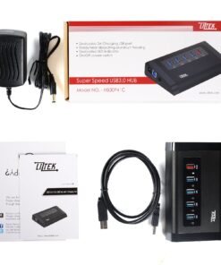 Liztek USB 3.0 4-Port Hub up to 5Gbps Transfer Rates 21 71E KbT wL