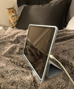 Akkerds Case Compatible with iPad 10.2 Inch 2021/2020 iPad 9th/8th Generation & 2019 iPad 7th Generation with Pencil Holder, Protective Case with Soft TPU Back, Auto Sleep/Wake Cover, Sky Blue 36 71E LneaHLL