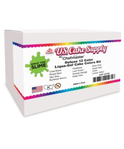 12 Color Food Coloring Liqua-Gel Decorating Kit – U.S. Art Supply Food Grade, 0.75 fl. oz. (20ml) Bottles, Non-Toxic Primary Popular Colors 21 71E ot9374L