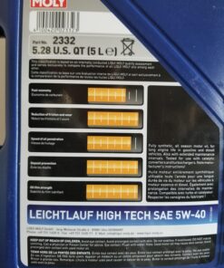 Liqui Moly 2332 Leichtlauf High Tech 5W-40 Engine Oil - 5 Liter 19 71E0n0dTeWL