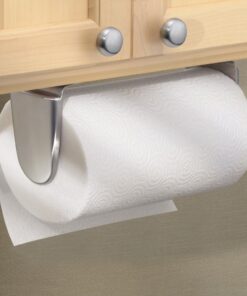 interDesign Wingo Paper Towel Holder for Kitchen-Wall Mount/Under Cabinet, 12" x 4.5" x 2.5", Stainless Steel 8 71E1MPjz4L