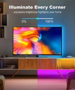 zyzykeji 32.8ft Led Lights for Bedroom, 5050 RGB Strip Music Sync Color Changing with Remote and App Control Strips, Room Home TV Party Decoration 21 71E1dzVaE L