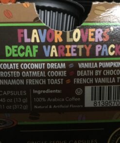 Crazy Cups Flavored Decaf Coffee Pods, Decaf Variety Pack, Decaffeinated Coffee for Keurig Machines, for Hot or Iced Coffee, Single Serve Coffee in Recyclable Pods, 0.45 Oz (Pack of 24) 0.45 Ounce (Pack of 24) 36 71E1hsUUeL