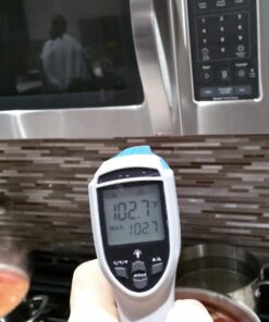 Etekcity Digital Thermometers Non-contact-58°F ~1022°F (-50°C ~ 550°C) ith Adjustable Emissivity & Max Measure for Meat Refrigerator Pool Oven, Blue 85 71E1rcQQyL