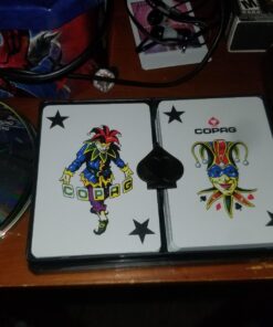 Copag 1546 Design 100% Plastic Playing Cards, Poker Size Black/Gold (Jumbo Index, 1 Set) Jumbo Index 34 71E2DO4kBXL