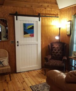 TMS 6.6 FT Country Dark Coffee Steel Sliding Barn Wood Door Hardware Antique 6.6 FT (79") 37 71E3g0pHDtL