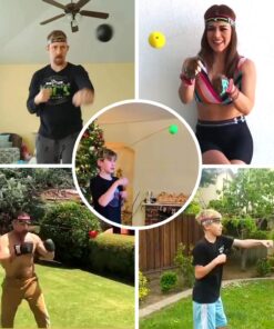 TEKXYZ Boxing Reflex Ball, 2 Difficulty Levels Boxing Ball with Headband, Perfect for Reaction, Agility, Punching Speed, Fight Skill and Hand Eye Coordination Training Black/Red 17 71E3oYaj1sL