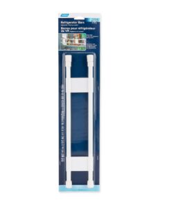Camco 28" Double RV Refrigerator Bar, Holds Food and Drinks in Place During Travel, Prevents Messy Spills, Spring Loaded and Extends Between 16" and 28" - White (44073) 15 71E3orYewL