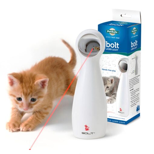 PetSafe Bolt Automatic, Interactive Laser Cat Toy – Adjustable Laser with Random Patterns Small