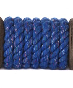 Alternative view of Ravenox Natural Twisted Cotton Rope | Made in The USA | Strong Triple-Strand Cordage for Sports, Décor, Pet Toys, Crafts, Macramé & Indoor Outdoor Use| by The Foot & Diameter (Multiple Color) Blue Glitter 1/4 Inch x 25 Feet