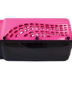 Petmate Two Door Pet Kennel for Pets up to 15 Pounds, Pink/Black, 19" Long, Made in USA Two-door 19.0"L x 13.0"W x 10.0"H 26 71E4HMfnGtL