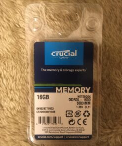 Crucial 16GB Single DDR3L 1600 MT/s (PC3L-12800) 204-Pin SODIMM Memory - CT204864BF160B 27 71E4ImE8O1L